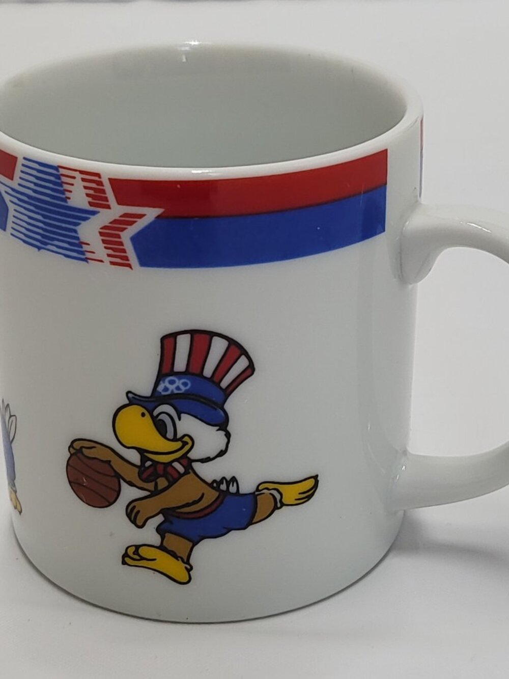 Vintage Mug Sam the Olympic Eagle Ceramic by Papel 1981 Licensed by LAOOC